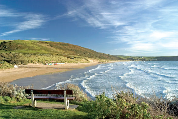 A view over a North Devon beach