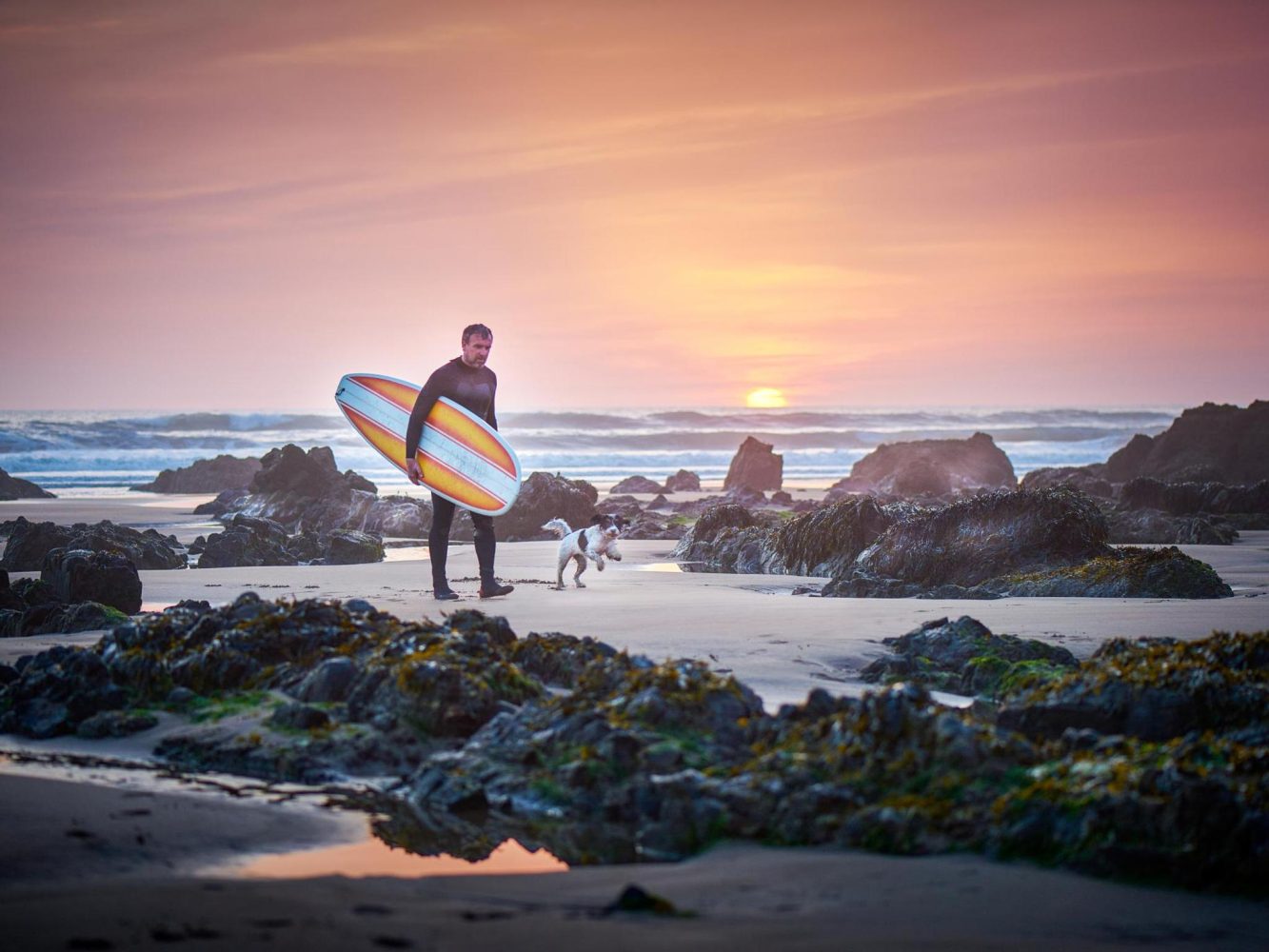 Surfer on beach