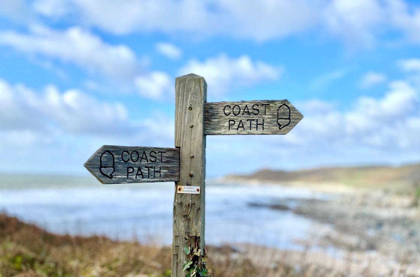 Coastal path sign