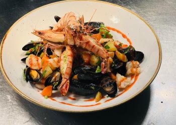 Seafood served at The Tides Inn in Woolacombe