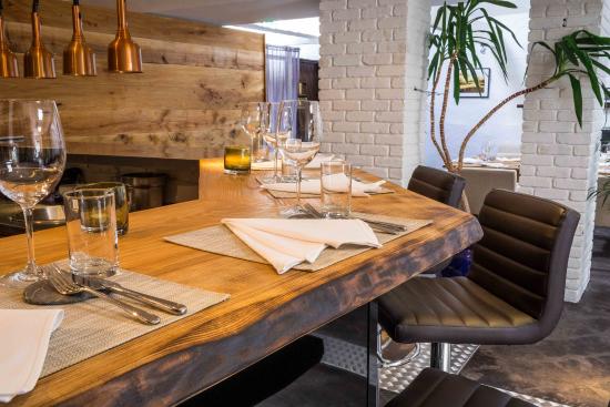 Dining furniture in a North Devon restaurant