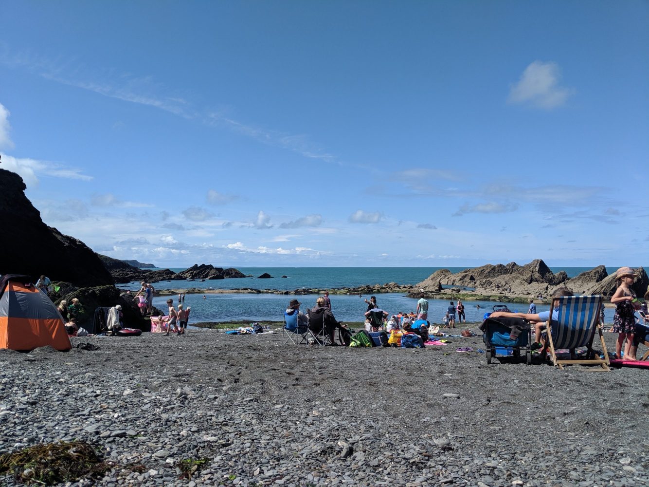 On the beach at Tunnels Beaches