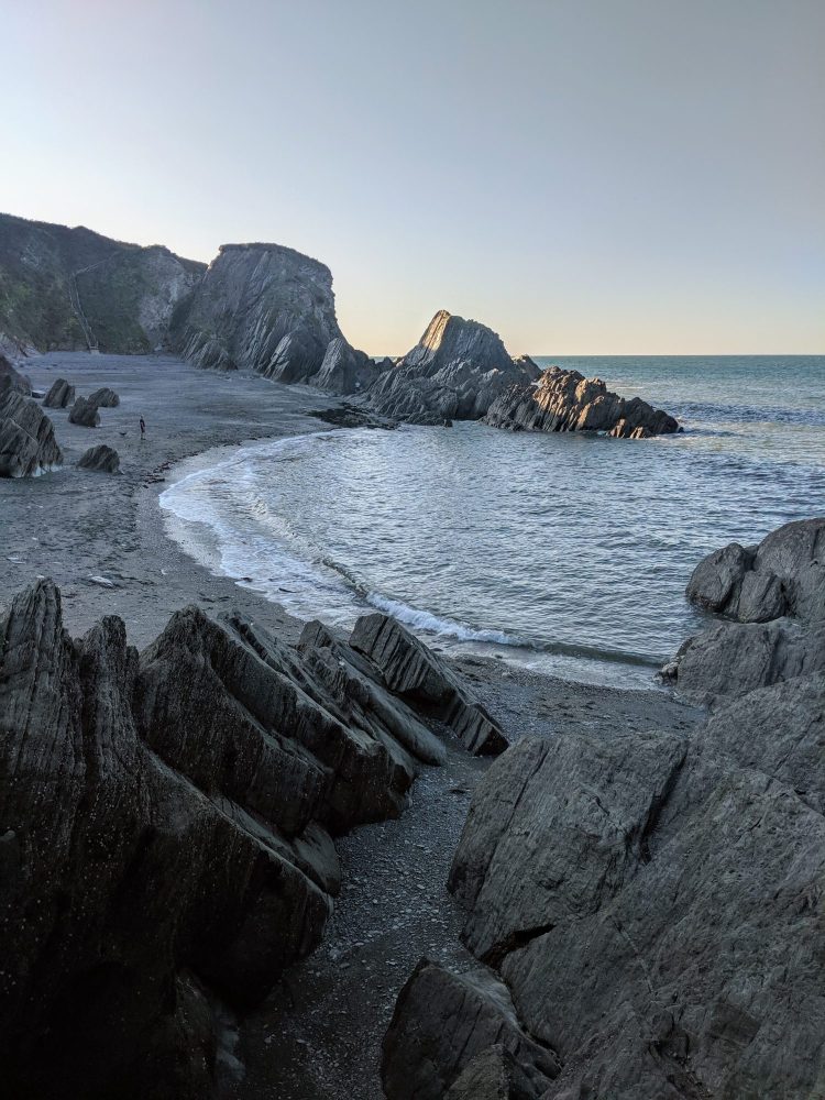 Rocky beach in North Devon