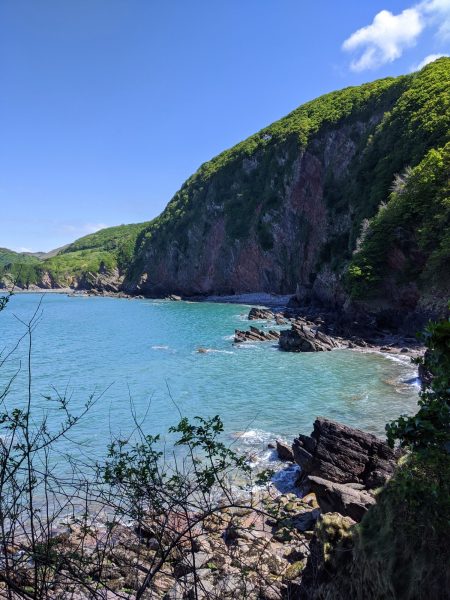 View of cliffs from Woody Bay
