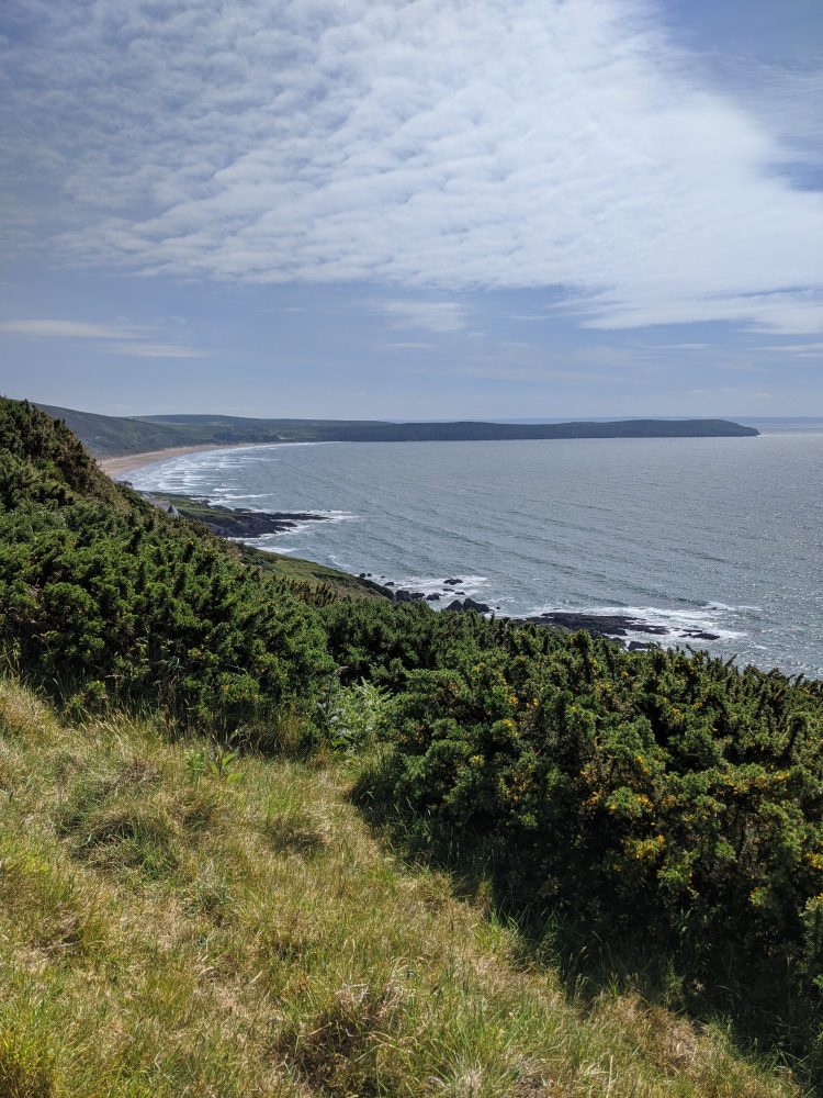 View over North Devon beach