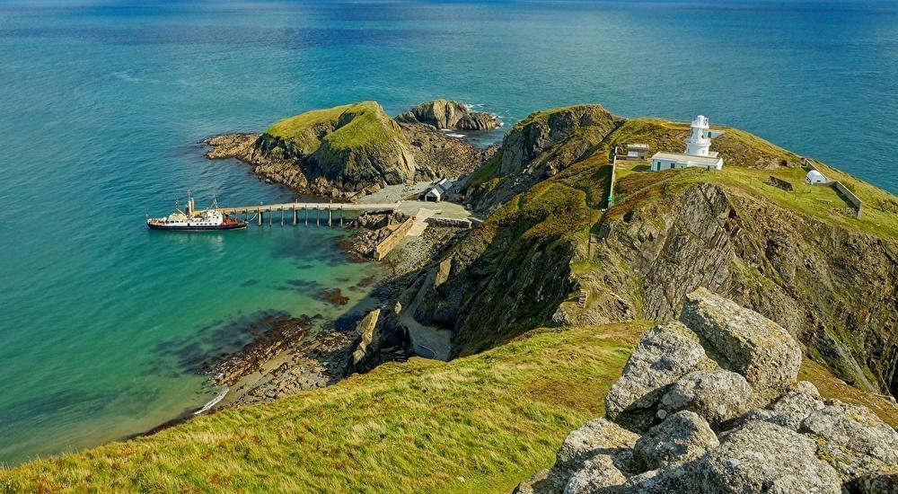 View over Lundy Island coastline