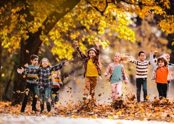 Children playing during one of our group getaways