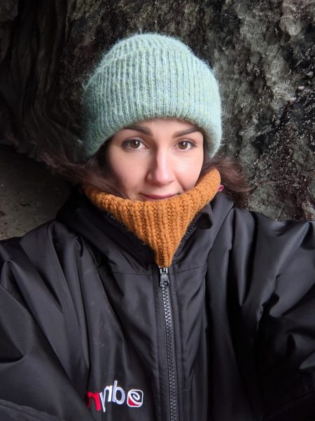 Wrapped up warm for winter beach visit