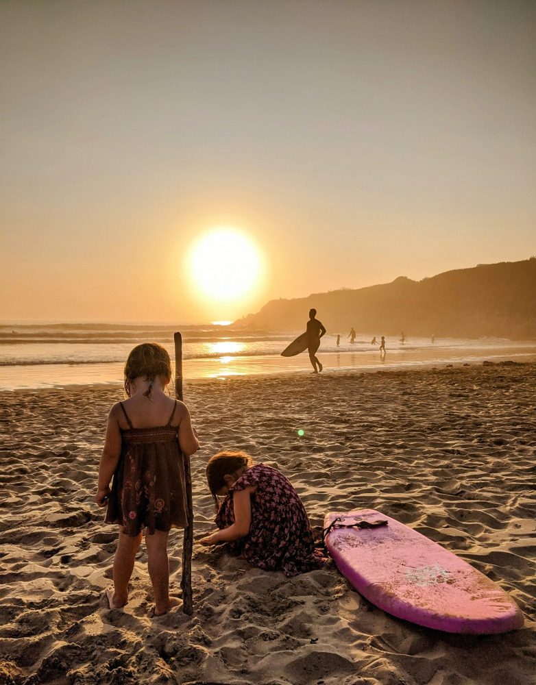 Taking your family to a North Devon beach at sunset leads to some great photo opportunities