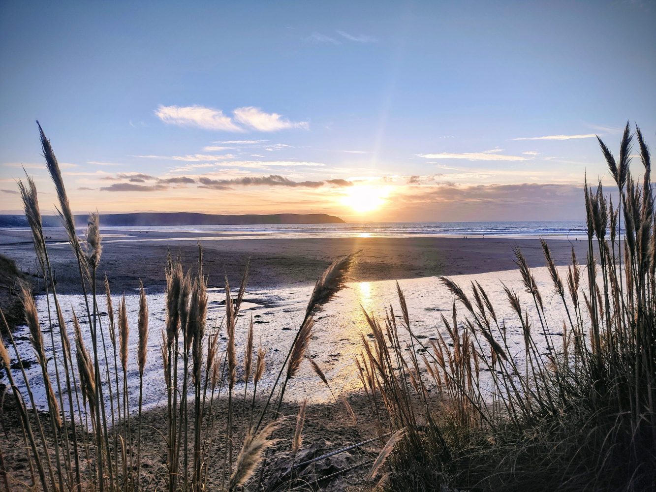 North Devon coast at sunset