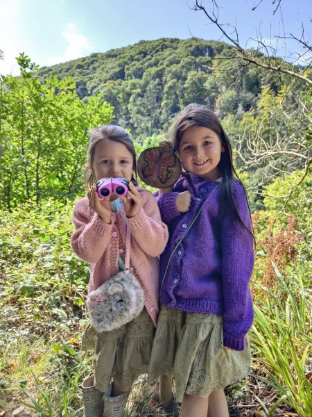 Children butterfly spotting in North Devon