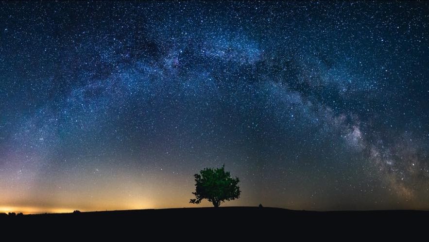 Night sky over an Exmoor stargazing spot